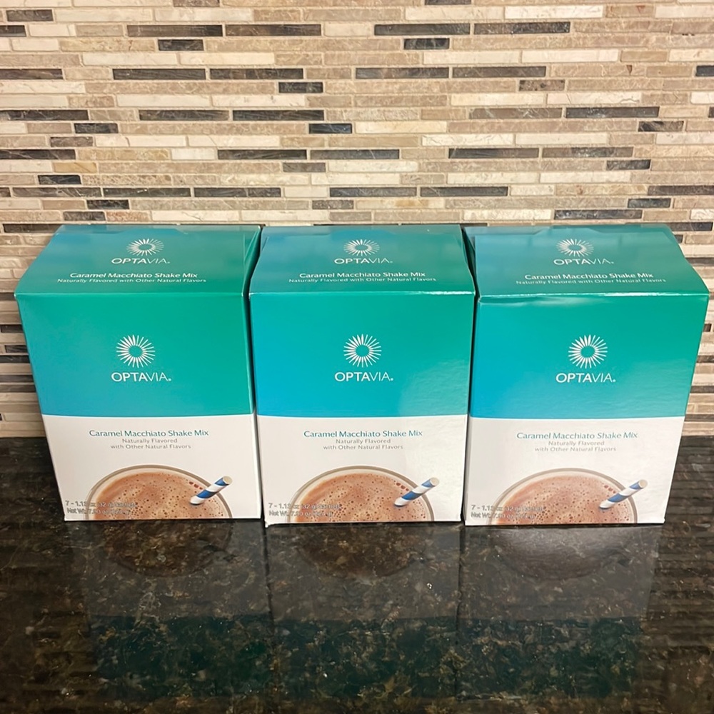 Optavia Fuelings lot of 24 Carmel macchiato shake mix NIB, NOT expired.